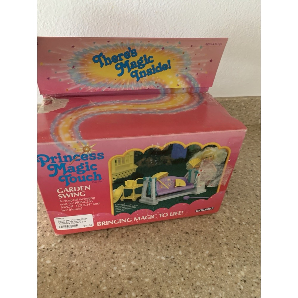 COLECO - PRINCESS MAGIC TOUCH - GARDEN SWING PLAYSET - NEW Vintage 1987